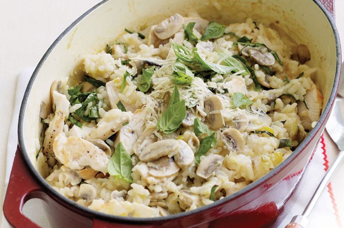 Mushroom & Chicken Risotto | Australian Mushrooms