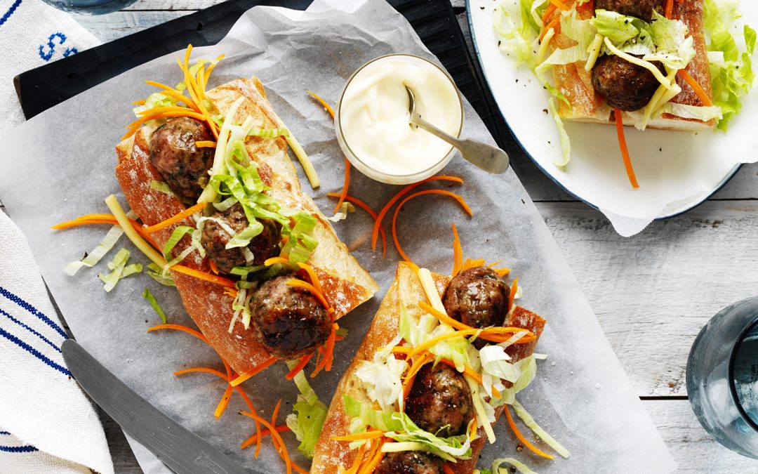 Mushroom Meatball Subs