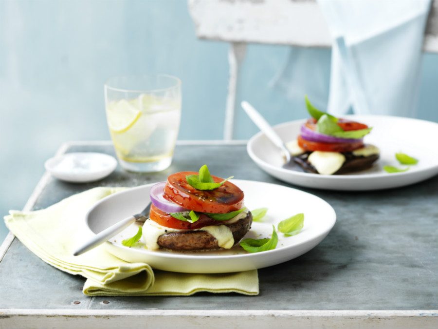 BBQ Mushroom Caprese Salad