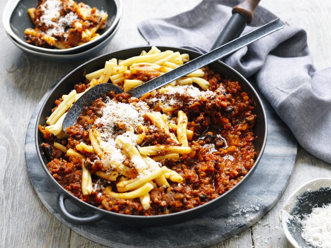 Mushroom & Lentil Bolognese sauce Australian Mushrooms