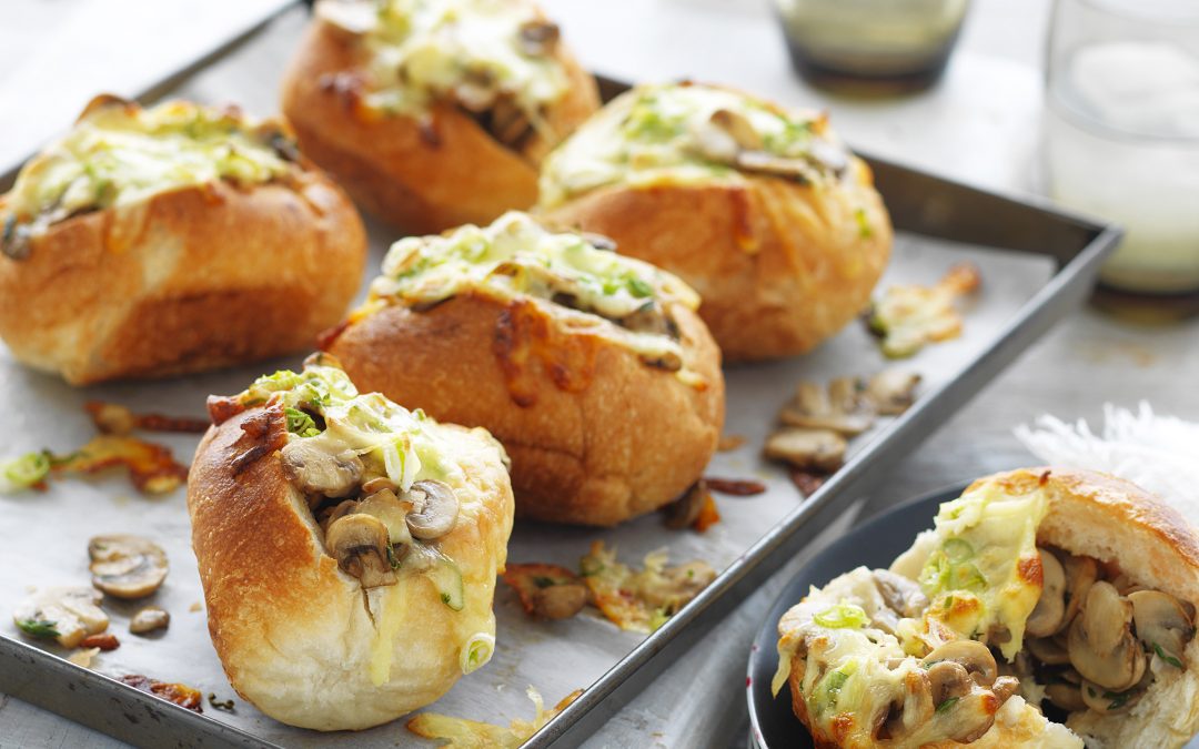 Mushroom & Cheese Melt Rolls