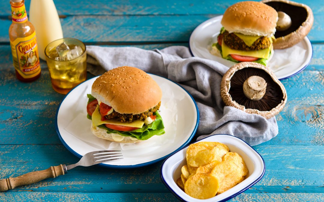 Kentucky baked mushroom KBM burgers