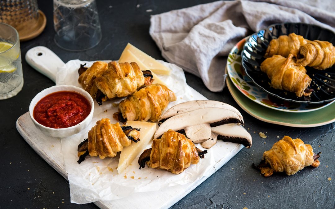 One Roll Wonder, Mushroom and Cheese Croissants