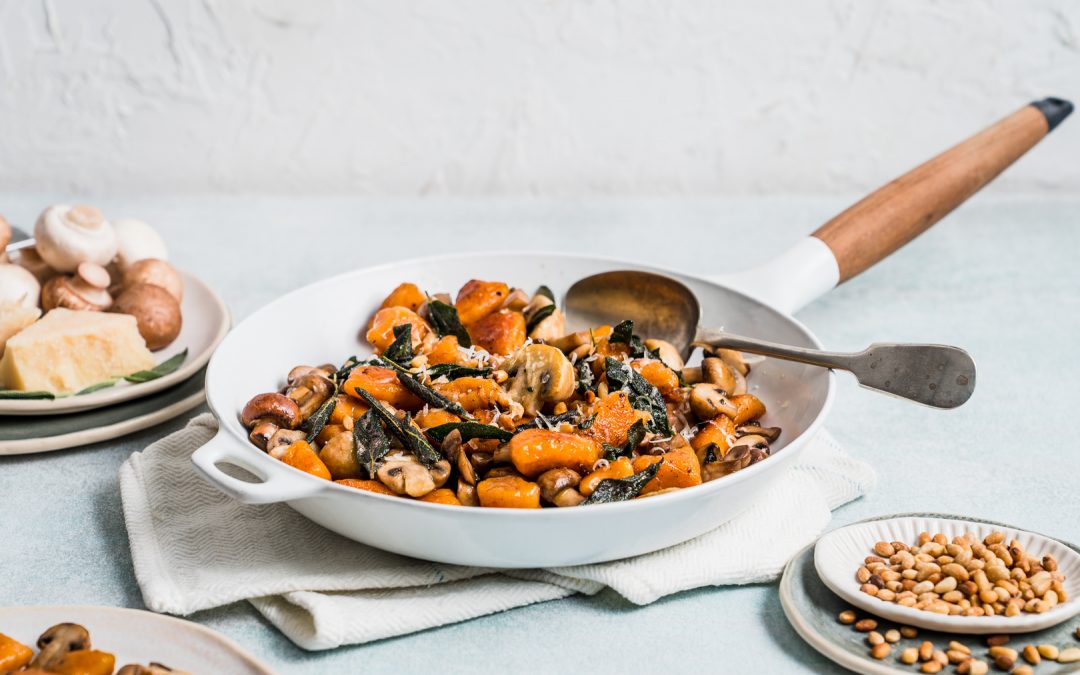 Mushroom Sweet Potato Gnocchi with Burnt Butter Sauce 