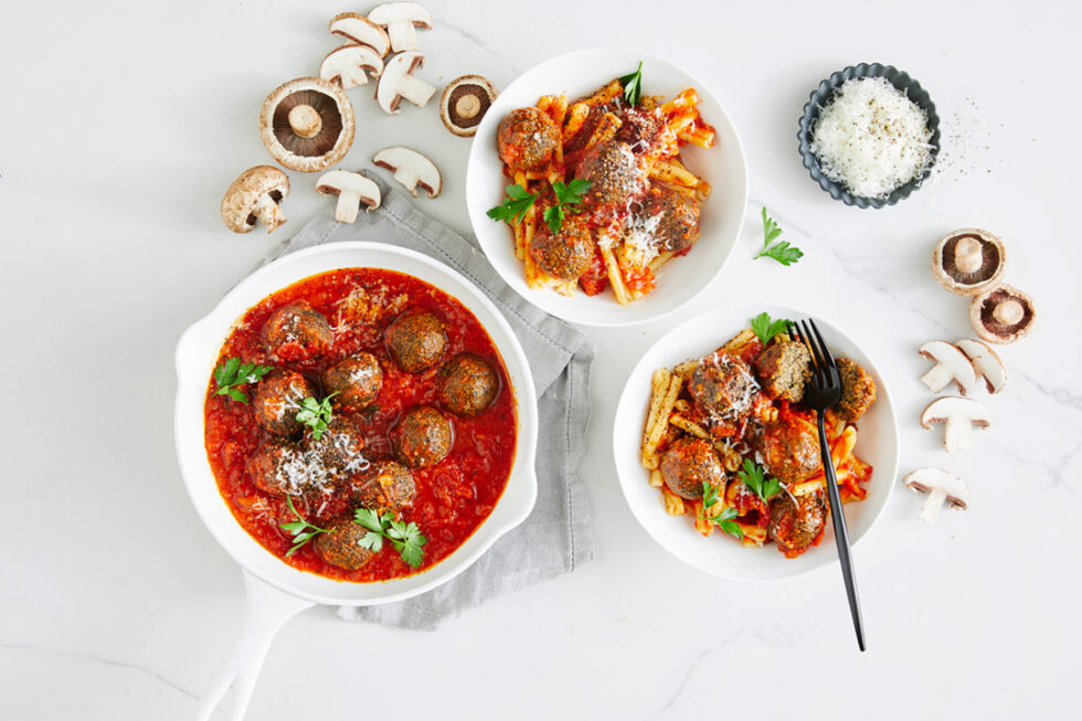 Vegetarian mushroom ‘meatballs’ | Australian Mushrooms