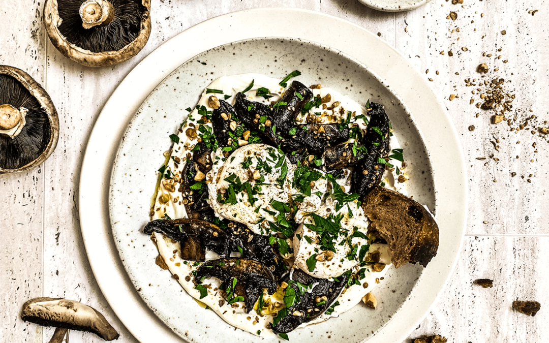 Sauteed Mushroom & Labneh Brunch Plate