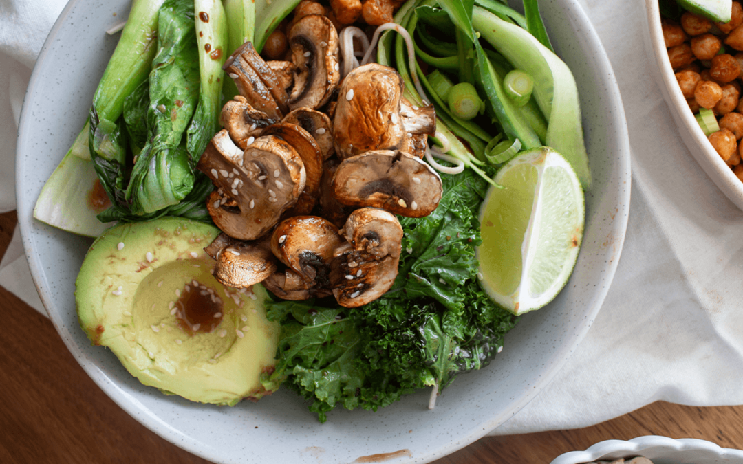 Asian Inspired BBQ Mushroom Nourish Bowl