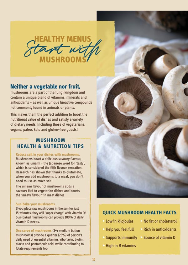 Healthy Menus start with Mushrooms