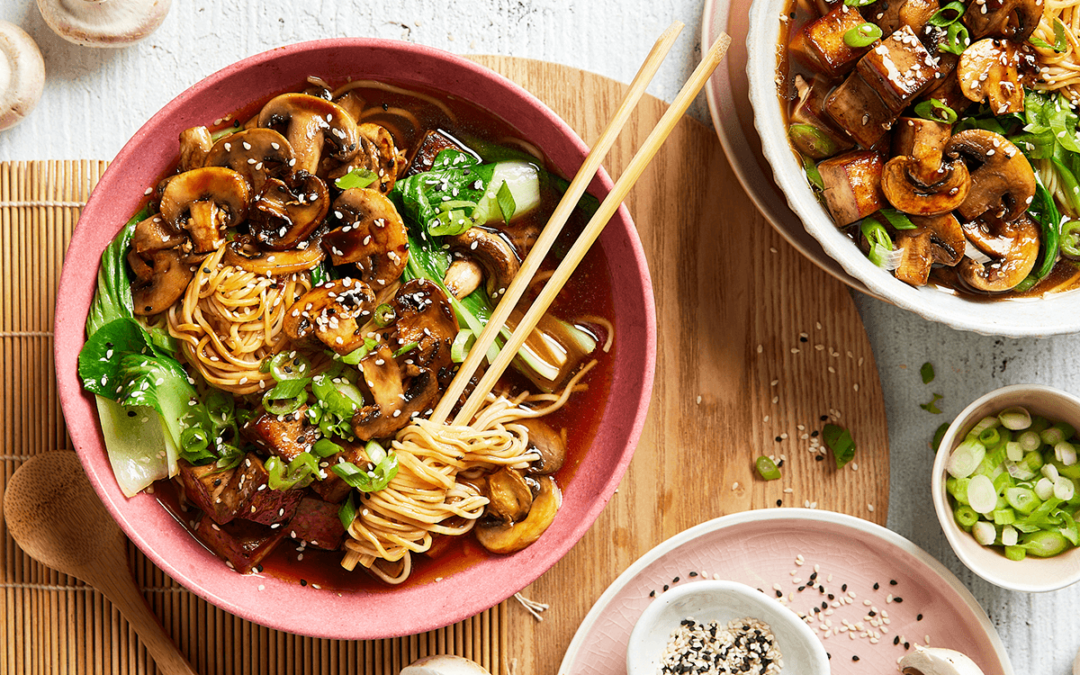 WARMING MUSHROOM RAMEN NOODLE SOUP