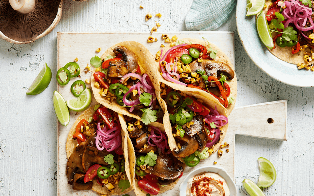 GRILLED SMOKEY CHIPOTLE MUSHROOM TACOS