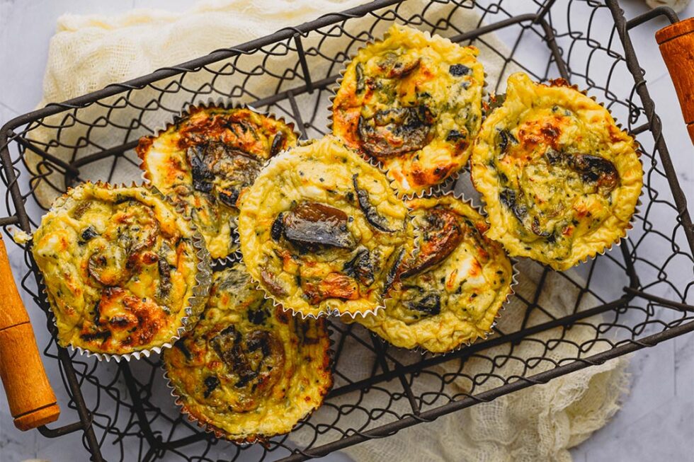 Mushroom quiches Australian Mushrooms