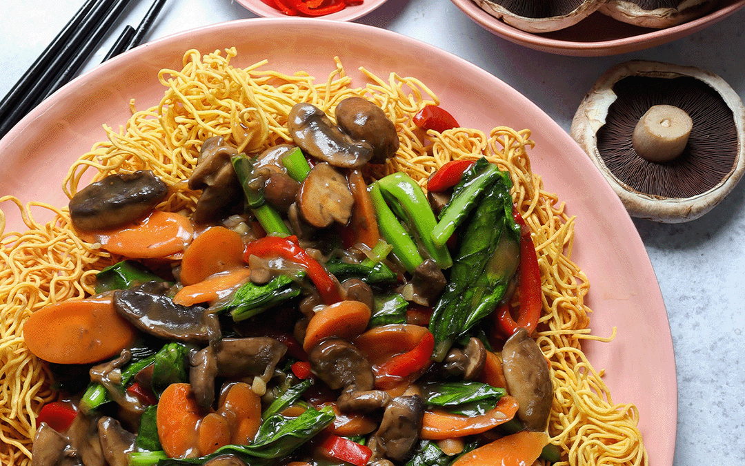 Mushroom Crispy Noodles