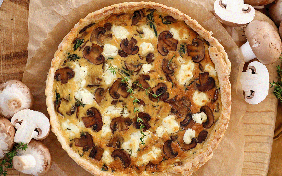 Mushroom quiche