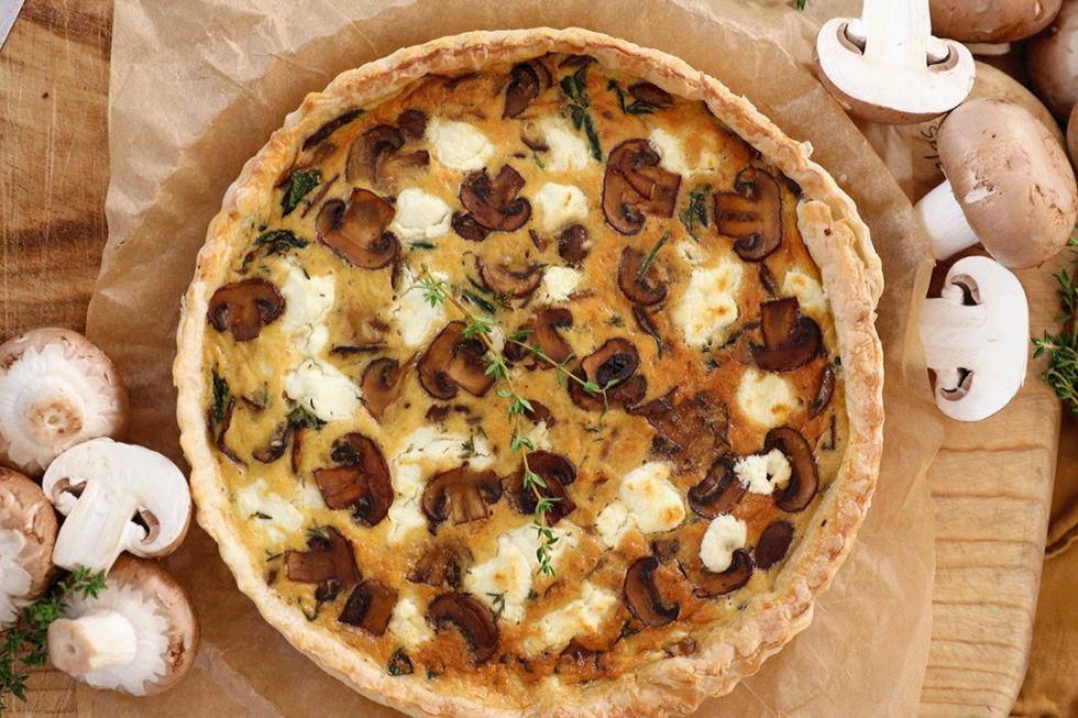 Mushroom quiche Australian Mushrooms