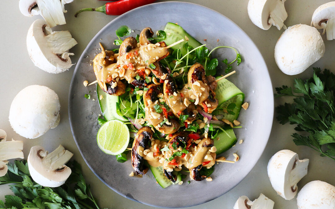 Satay Mushroom Skewers