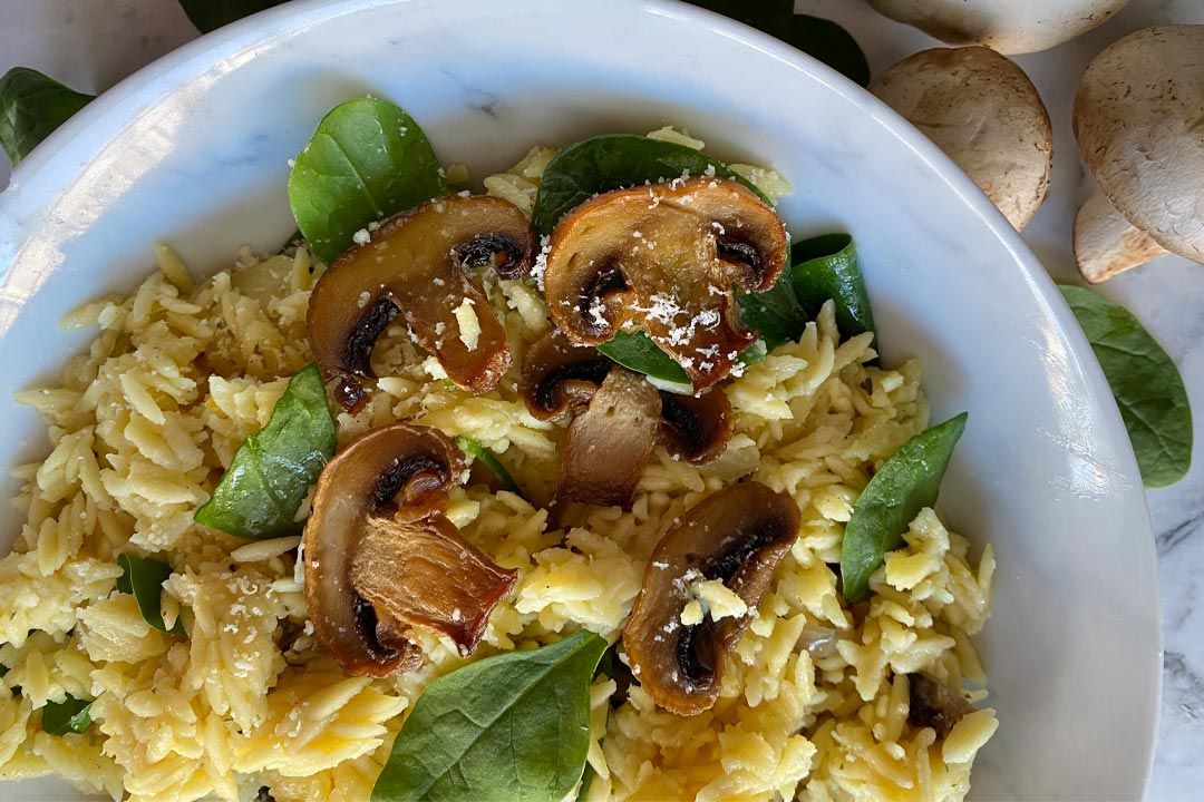 Mushroom Orzo