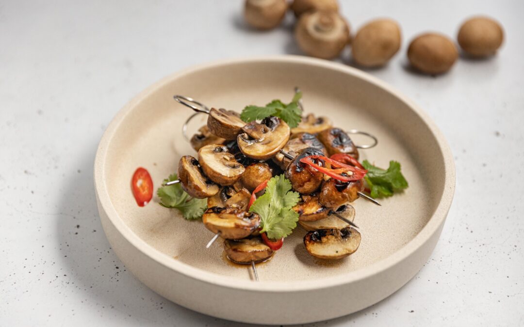 Honey Soy Mushroom Skewers | Justine Schofield