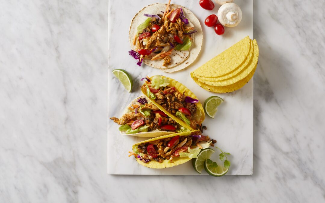 Chicken and Minced Mushroom Tacos – Hard & Soft
